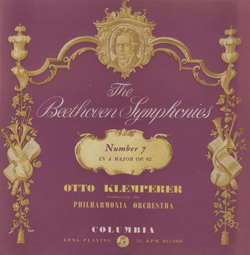 Ludwig Van Beethoven Symphony No. 7 in A Major, Op. 92 vinyl LP album (LP record) UK LVBLPSY759564