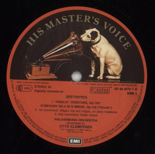 Ludwig Van Beethoven Symphony No. 9 "Choral" / Fidelio Overture vinyl LP album (LP record) UK LVBLPSY860625