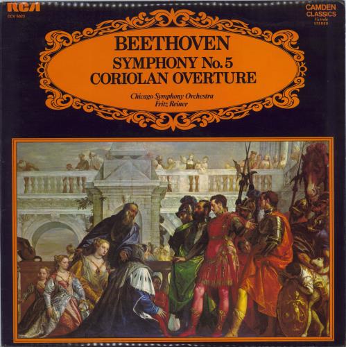 Ludwig Van Beethoven Symphony No.5 Coriolan Overture vinyl LP album (LP record) UK LVBLPSY772599