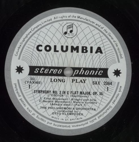 Ludwig Van Beethoven The Beethoven Symphonies: No. 3 'Eroica' - blue and silver vinyl LP album (LP record) UK LVBLPTH534981