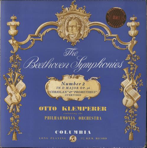 Ludwig Van Beethoven The Beethoven Symphonies: Symphony No. 2, Coriolan And Prometheus Overtures- 1st vinyl LP album (LP record) UK LVBLPTH848413