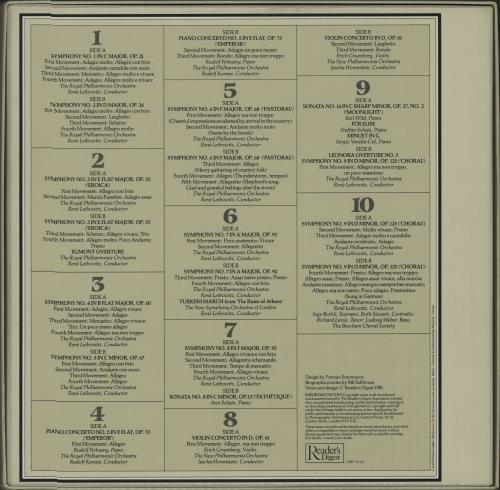 Ludwig Van Beethoven The Beethoven Treasury Vinyl Box Set UK LVBVXTH687673