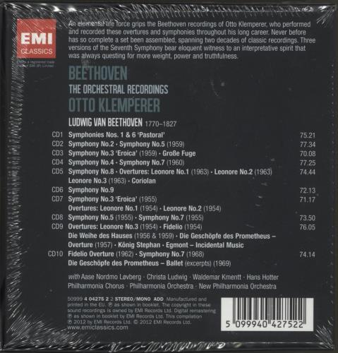 Ludwig Van Beethoven The Orchestral Recordings: Symphonies & Overtures - Sealed CD Album Box Set UK LVBDXTH877428