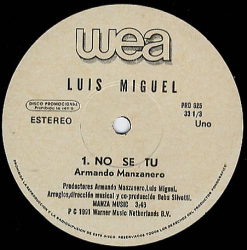 Luis Miguel No Se Tu 12" vinyl single (12 inch record / Maxi-single) Mexican LUI12NO233269