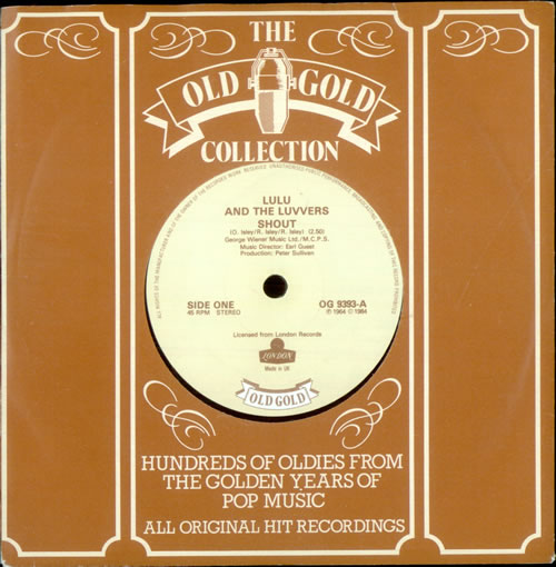 Lulu Shout 7" vinyl single (7 inch record / 45) UK LUL07SH521292