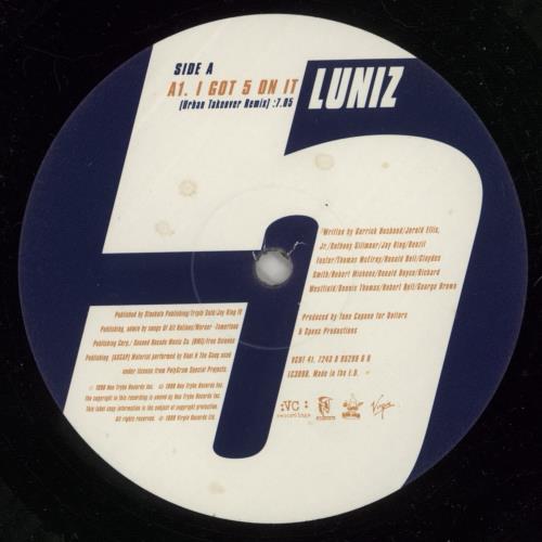 Luniz I Got 5 On It 12" vinyl single (12 inch record / Maxi-single) UK LNZ12IG712338