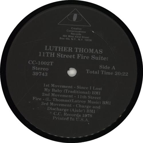 Luther Thomas 11th Street Fire Suite - shrink vinyl LP album (LP record) US Q35LPTH706669