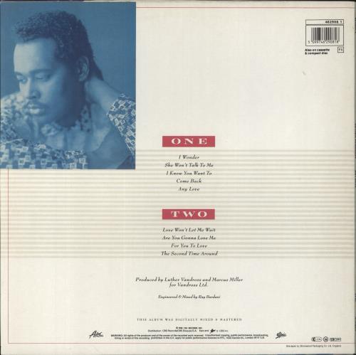 Luther Vandross Any Love vinyl LP album (LP record) UK LUTLPAN278355