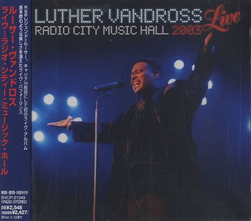 Luther Vandross Live Radio City Music Hall 2003 CD album (CDLP) Japanese LUTCDLI495316