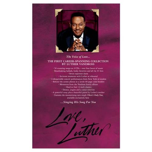 Luther Vandross Love Luther 4-CD album set UK LUT4CLO418724