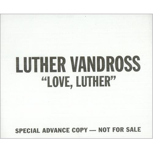Luther Vandross Love, Luther CD-R acetate US LUTCRLO418230