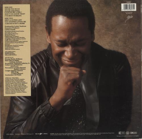 Luther Vandross Never Too Much vinyl LP album (LP record) UK LUTLPNE393490
