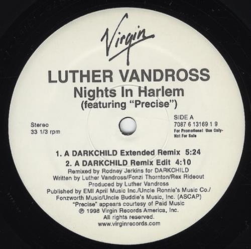Luther Vandross Nights In Harlem 12" vinyl single (12 inch record / Maxi-single) US LUT12NI370770