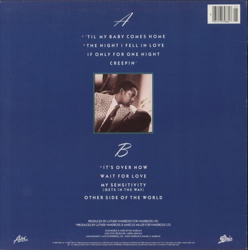 Luther Vandross The Night I Fell In Love vinyl LP album (LP record) Canadian LUTLPTH879951