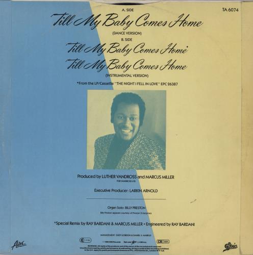 Luther Vandross 'Til My Baby Comes Home 12" vinyl single (12 inch record / Maxi-single) UK LUT12TI759673