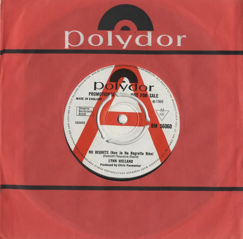 Lynn Holland No Regrets (Non Je Ne Regrette Rien) 7" vinyl single (7 inch record / 45) UK HL607NO472556