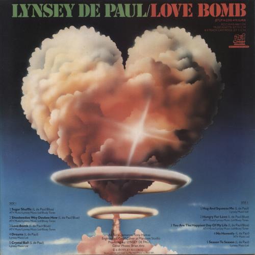 Lynsey De Paul Love Bomb vinyl LP album (LP record) UK LDPLPLO858922