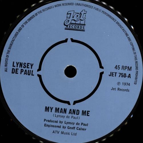 Lynsey De Paul My Man And Me - Four Prong Centre 7" vinyl single (7 inch record / 45) UK LDP07MY689481