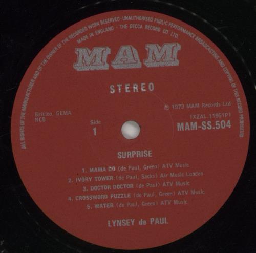 Lynsey De Paul Surprise vinyl LP album (LP record) UK LDPLPSU261060