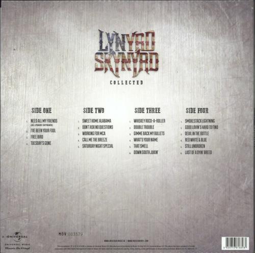 Lynyrd Skynyrd Collected - 180gm Blue & Red Vinyl 2-LP vinyl record set (Double LP Album) UK LRD2LCO787505