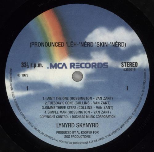 Lynyrd Skynyrd Pronounced Leh-nerd Skin-nerd - 180 Gram Black Vinyl vinyl LP album (LP record) UK LRDLPPR877095