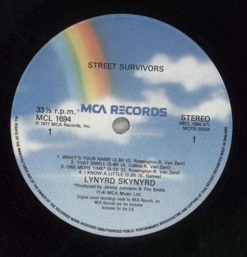 Lynyrd Skynyrd Street Survivors vinyl LP album (LP record) UK LRDLPST554367