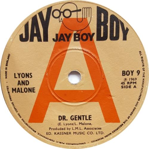 Lyons & Malone Dr. Gentle - Solid Centre - A Label 7" vinyl single (7 inch record / 45) UK N8P07DR637474