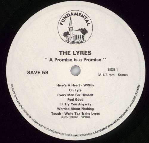 Lyres A Promise Is A Promise vinyl LP album (LP record) UK 1Y8LPAP891431
