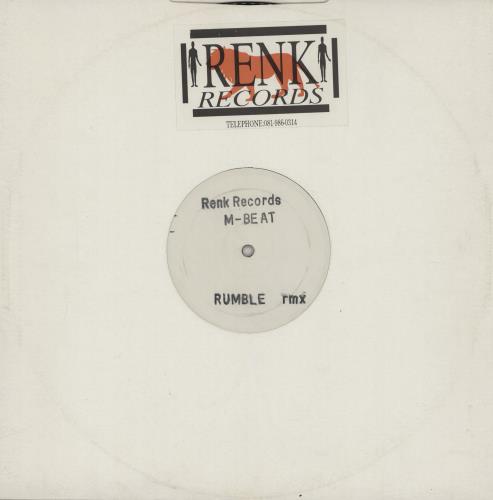 M-Beat Rumble Remix - White Label 12" vinyl single (12 inch record / Maxi-single) UK N-E12RU757079