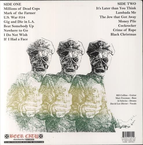 M.D.C. Hey Cop!!! If I Had A Face Like Yours... - Green Vinyl vinyl LP album (LP record) US QBFLPHE857319