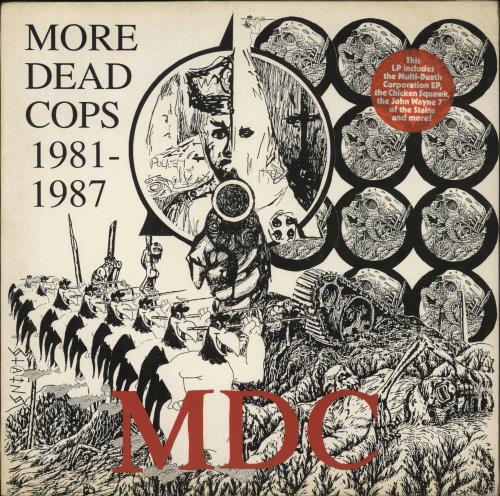M.D.C. More Dead Cops 1981-1987 vinyl LP album (LP record) German QBFLPMO863565