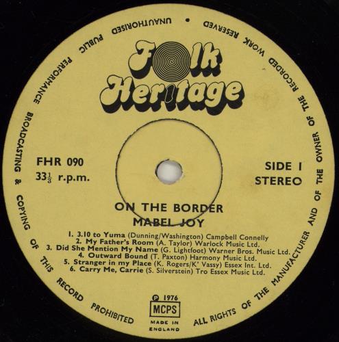Mabel Joy On The Border - Autographed vinyl LP album (LP record) UK 2FDLPON762504