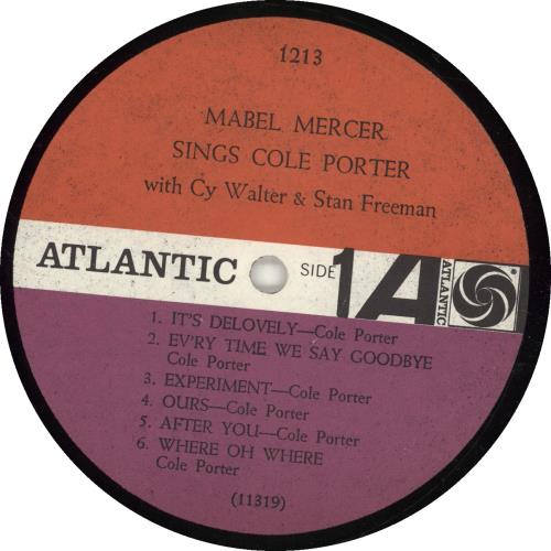 Mabel Mercer Sings Cole Porter vinyl LP album (LP record) US M7HLPSI698074