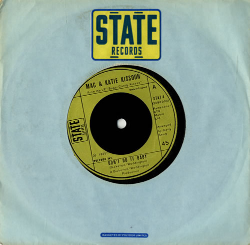 Mac & Katie Kissoon Don't Do It Baby - Inj 7" vinyl single (7 inch record / 45) UK KAQ07DO561480