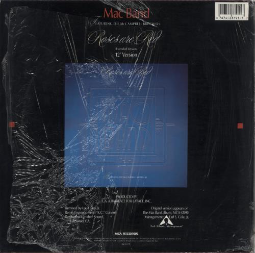 Mac Band Roses Are Red 12" vinyl single (12 inch record / Maxi-single) US MBD12RO890966