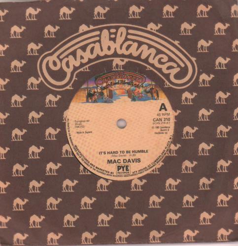 Mac Davis It's Hard To Be Humble 7" vinyl single (7 inch record / 45) UK VI507IT645401