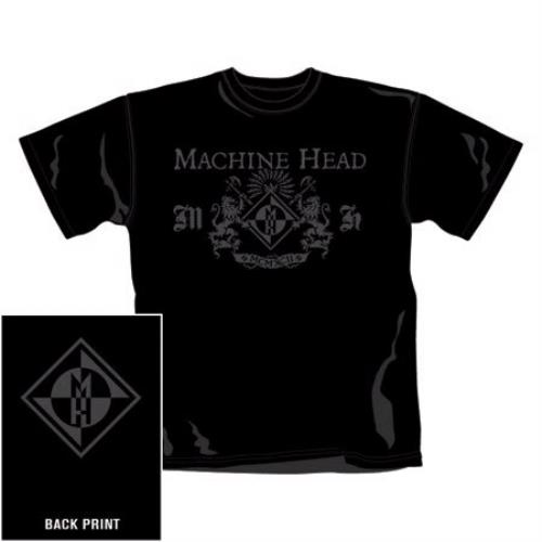 Machine Head Black On Black T-Shirt - Small t-shirt UK MHETSBL407751