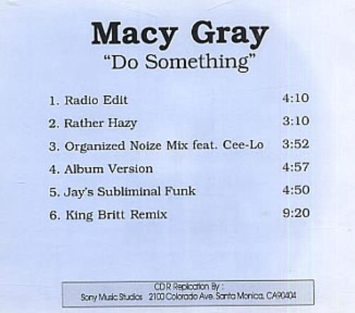 Macy Gray Do Something CD-R acetate US MYGCRDO315868