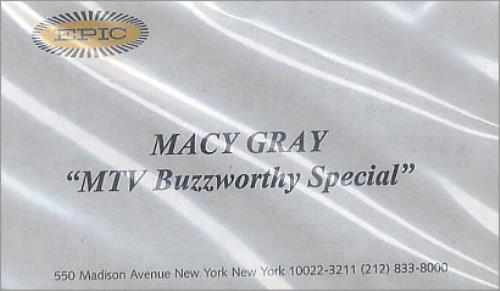 Macy Gray MTV Buzzworthy Special video (VHS or PAL or NTSC) US MYGVIMT204635
