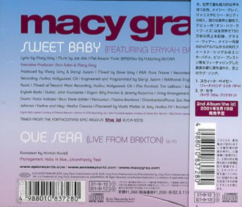 Macy Gray Sweet Baby CD single (CD5 / 5") Japanese MYGC5SW197922
