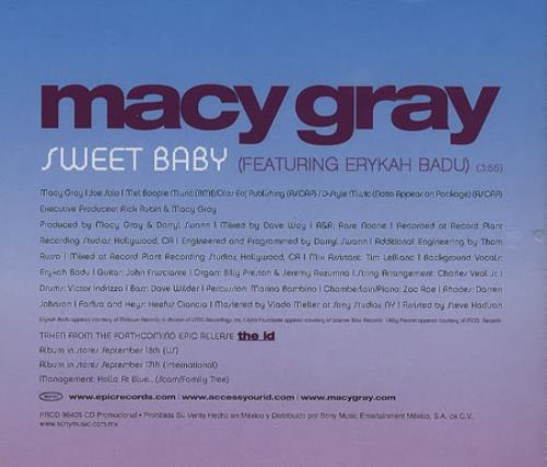 Macy Gray Sweet Baby CD single (CD5 / 5") Mexican MYGC5SW246079