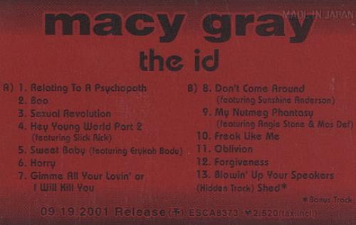 Macy Gray The Id cassette album Japanese MYGCLTH198350