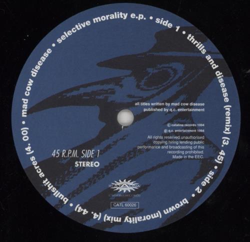 Mad Cow Disease Selective Morality EP 12" vinyl single (12 inch record / Maxi-single) UK 7AG12SE856474