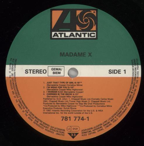 Madame X Madame X vinyl LP album (LP record) German N8HLPMA709270