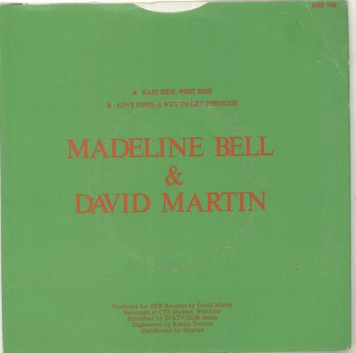 Madeline Bell East Side, West Side 7" vinyl single (7 inch record / 45) UK MB207EA703599
