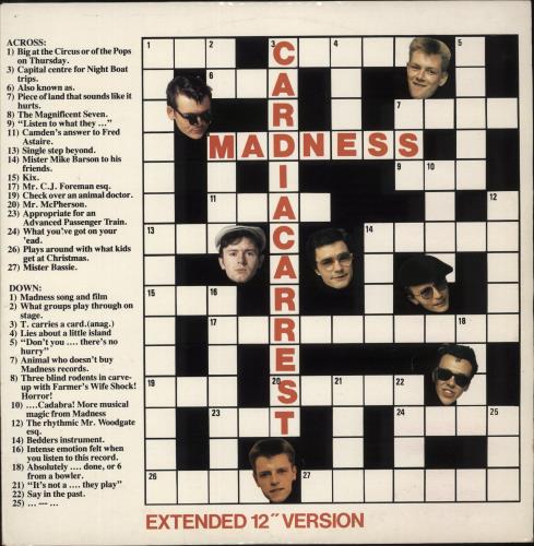 Madness Cardiac Arrest 12" vinyl single (12 inch record / Maxi-single) UK MDN12CA44265