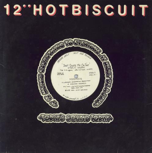 Madness Don't Quote Me On That 12" vinyl single (12 inch record / Maxi-single) UK MDN12DO798706