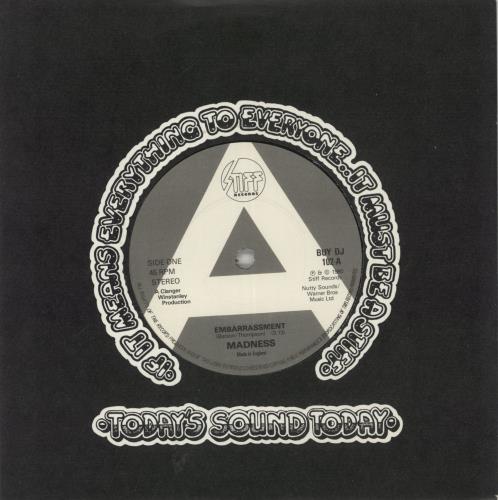 Madness Embarrassment - A Label 7" vinyl single (7 inch record / 45) UK MDN07EM870129