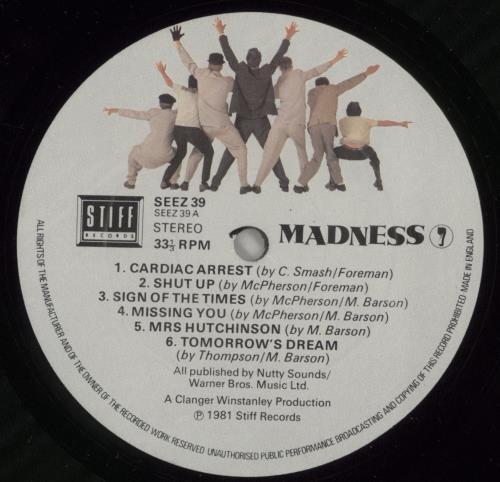 Madness Madness 7 - Archive vinyl LP album (LP record) UK MDNLPMA871622