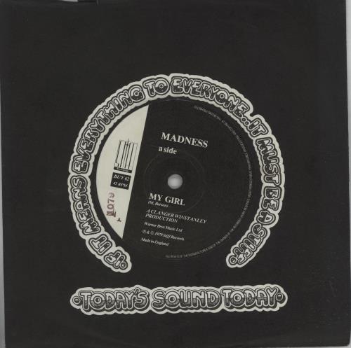 Madness My Girl 7" vinyl single (7 inch record / 45) UK MDN07MY14681